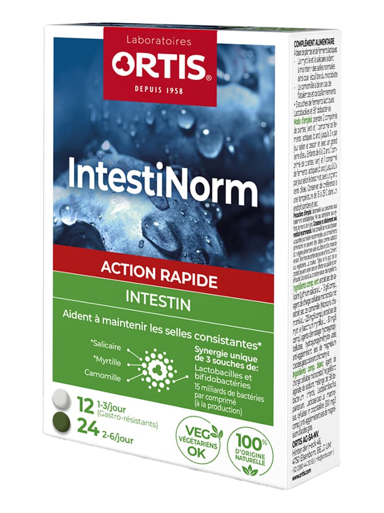 Ortis Intestinorm - Action Rapide - Intestin - 36 Comprimés